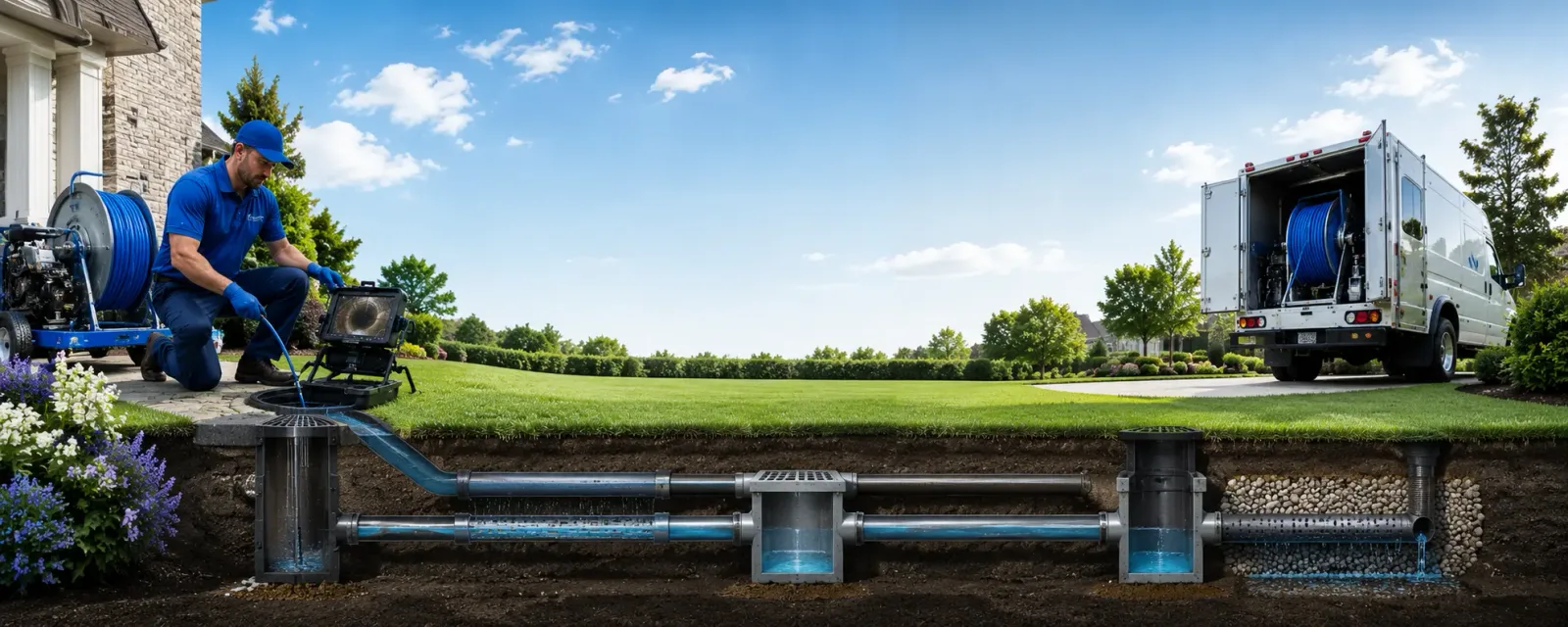Outdoor drain cleaning information for South Range, MI
